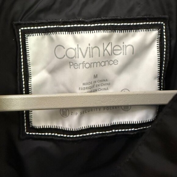 Calvin Klein Performance Black Sherpa Puffer Vest Medium - Picture 2 of 4